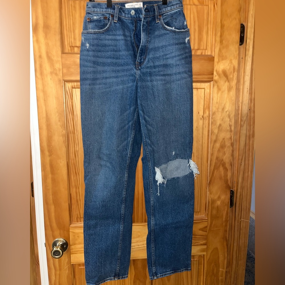 Abercrombie 90s Straight Ultra High Rise Curve Love Jeans 28 / 6 Long